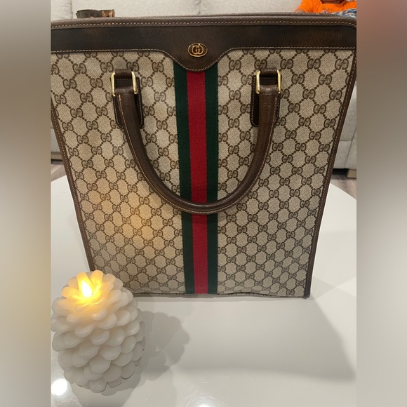 Gucci GG Supreme Monogram Web Tote - Picture 1 of 17